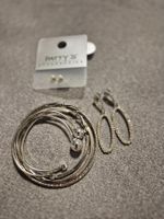 Modeschmuck Set: Creolen & Ohrstecker silberfarbig ✨
