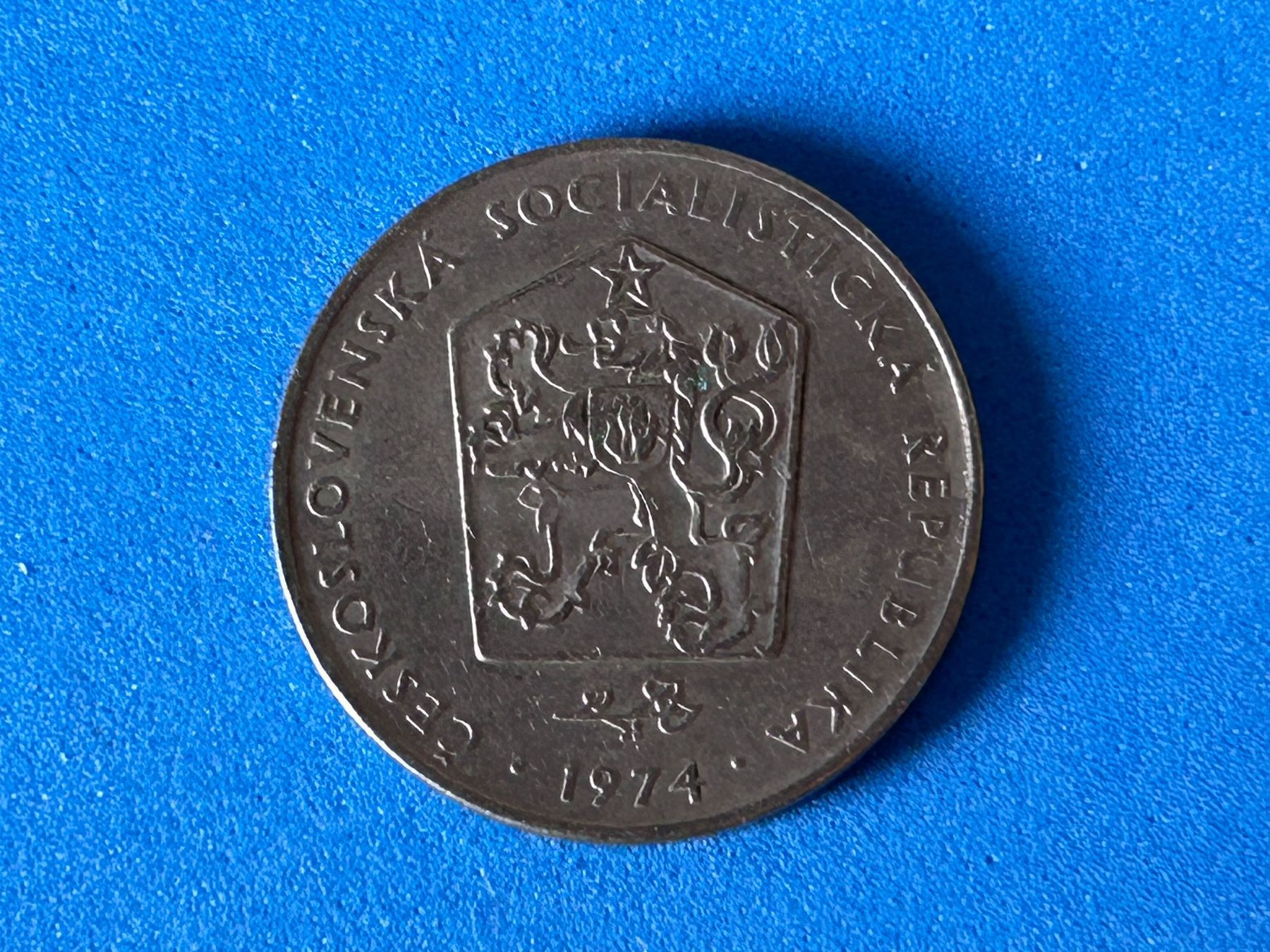 Tutti le monete: Czechoslovakia - 2 Koruny 1974 – Usato da Corcelles NE venduto da AJKader 5