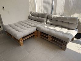 Paletten-Gartenlounge