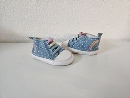 Baby Schuhe Gr. 17 Stoffschuhe Sommer Regenbogen