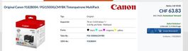 CANON farbige Druckerpatronen in Multipack