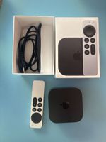 Apple TV 4K Fernbedienung komplett mit Kabel und Box