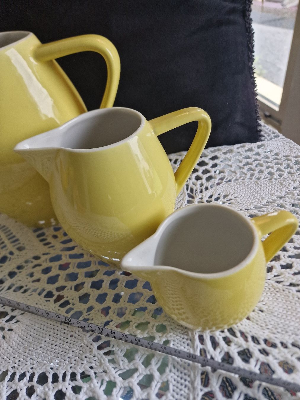 Rössler Caraffe: 3x pot Rössler jaune vintage – Usato da versoix venduto da 928 2