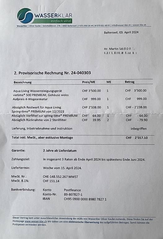 Sanitär: Unterschrank Wasserfilter – Gebraucht aus Biberist von Reto29 3