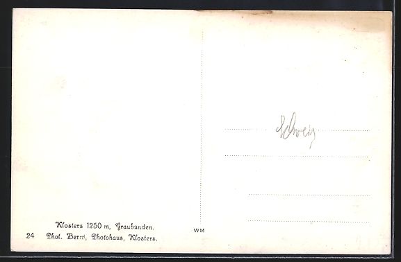 Cartoline postali: Klosters /Graubünden, Totalansicht mit  – Usato da Berlin venduto da bartko-reher 1