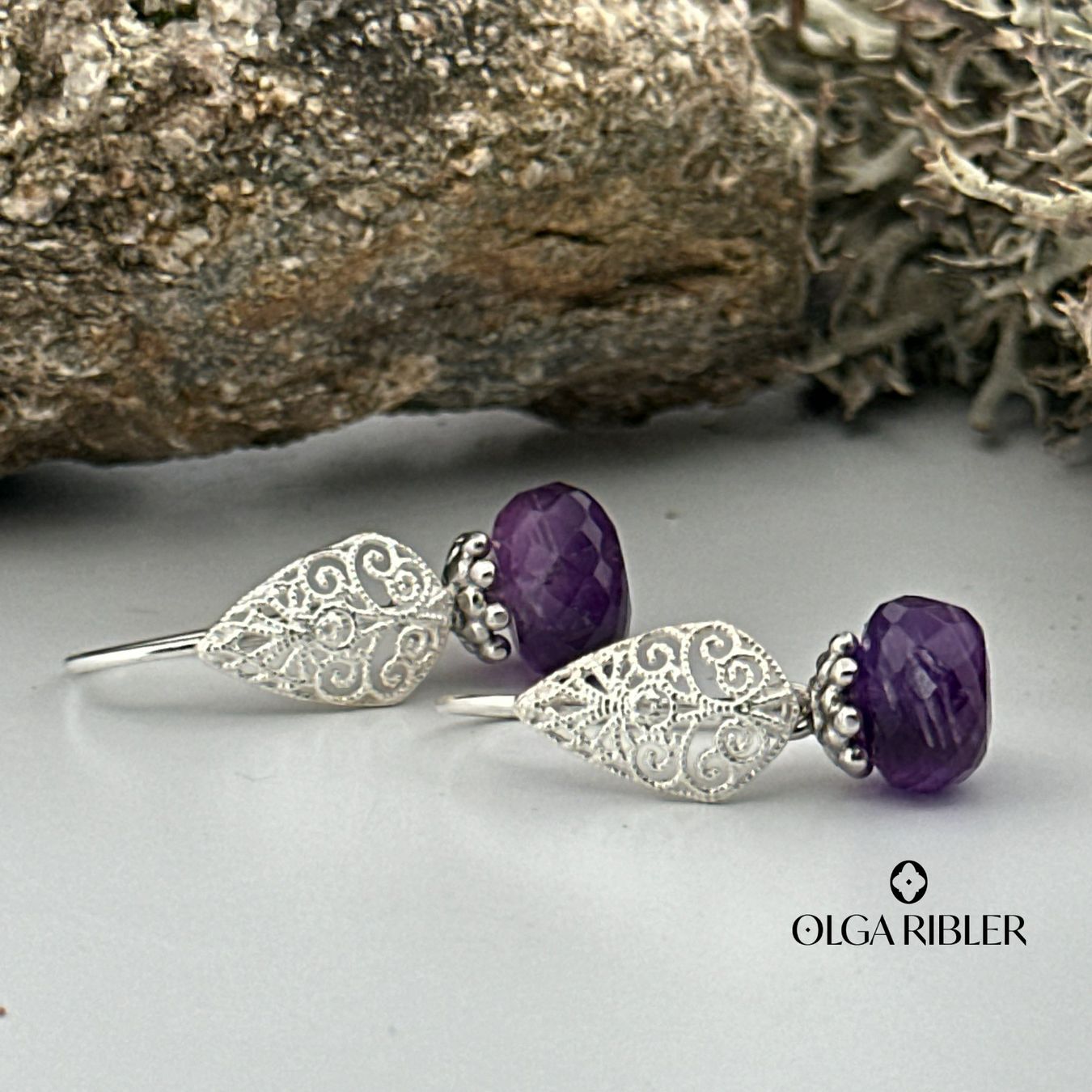 Olga Ribler Orecchini pendenti & Orecchini a lobo: Ohrringe mit Amethyste Silber 925 – Nuovo (secondo la descrizione) da Luzern venduto da Schmuckoutlet 1