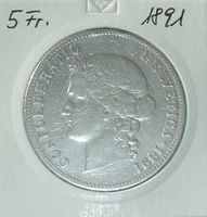 5 Franken 1891 Silber