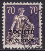 Dienstmarke SDN SBK-Nr. 22 (Helvetia 1922-1925) gestempelt