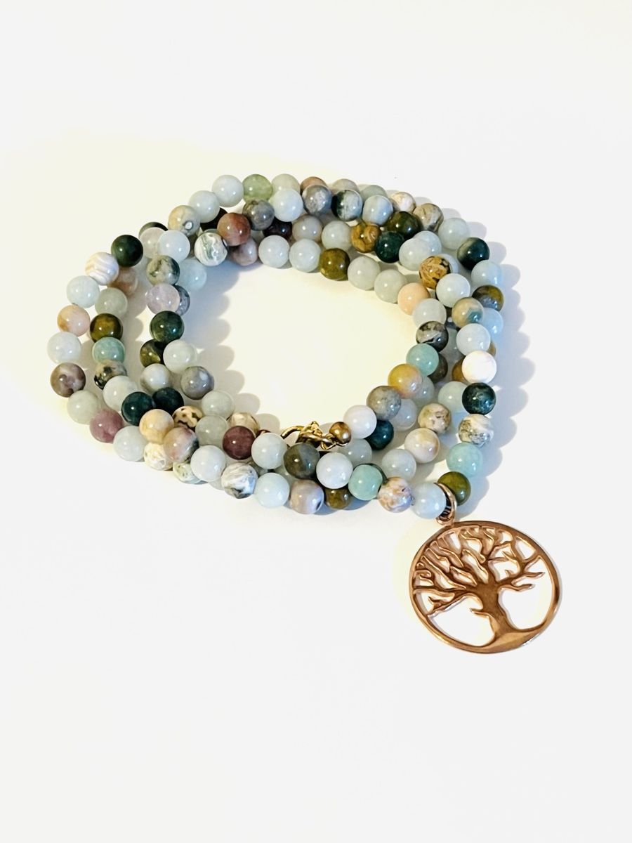 Catenine: Moss Agate Necklace Rose Gold Plated Silver – Nuovo e nell'imballaggio originale da Rüschlikon venduto da topswissvintage 4