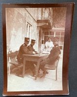 VINTAGE FOTO SCHWEIZER ARMEE OFFIZIERE IM FELDE