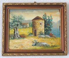 sehr schönes Landschaftsbild, Oel auf Leinwand, signiert