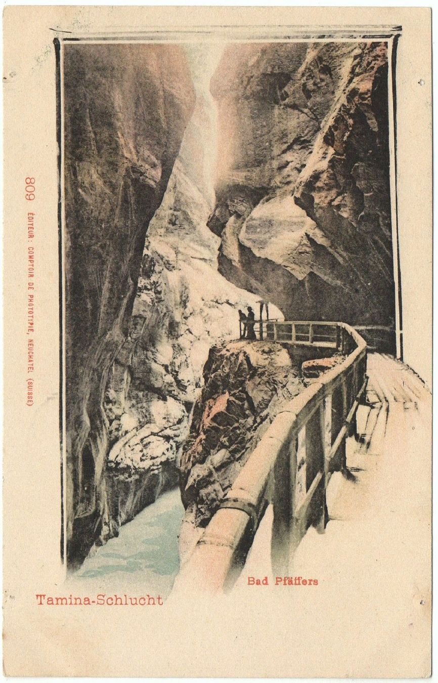 Ansichtskarten: LITHO Tamina-Schlucht BAD PFÄFERS – Neu (gemäss Beschreibung) aus Jona von philajona