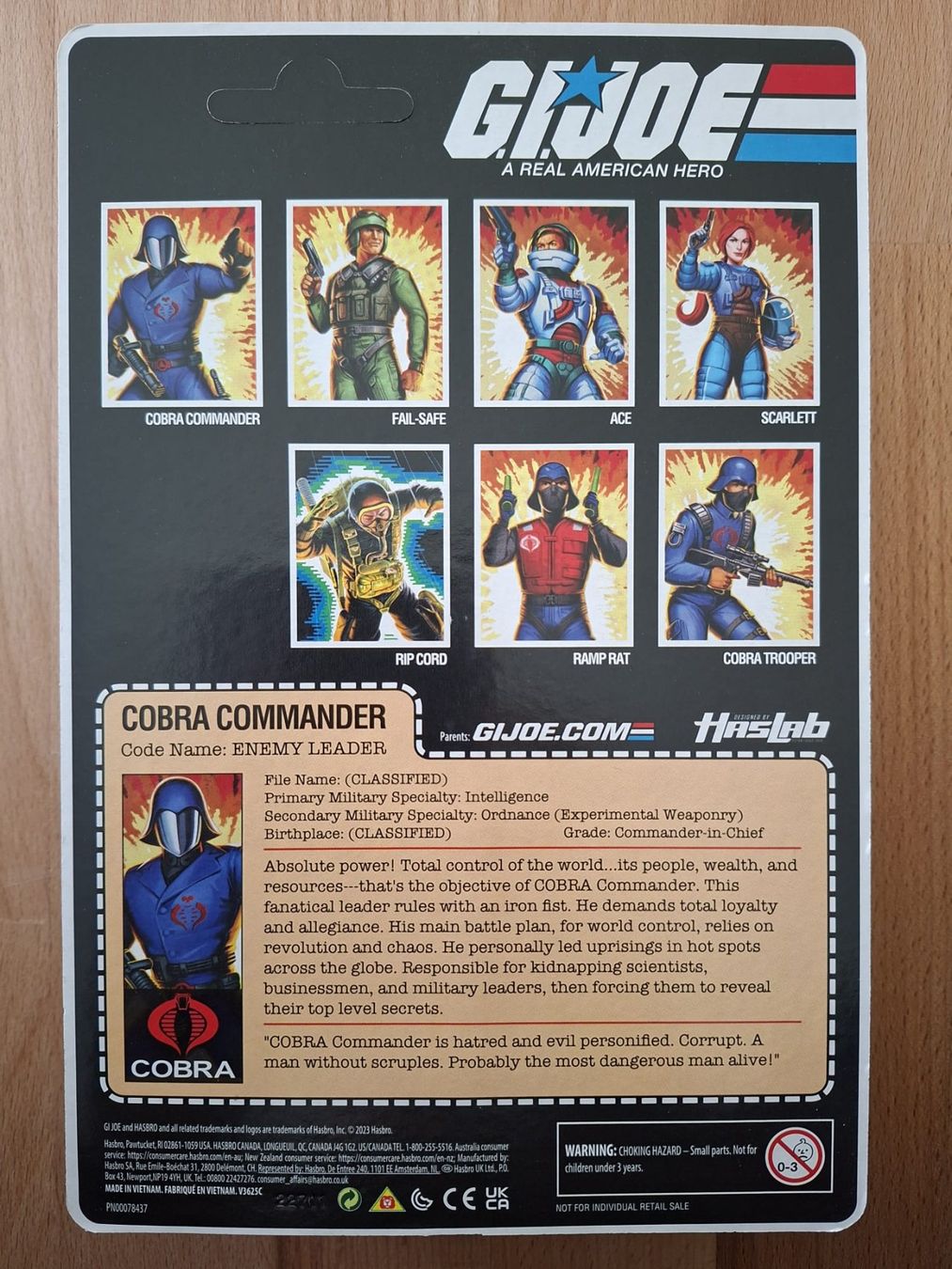 Hasbro Giocattoli: G.I. Joe "Cobra Commader" HasLab Hasbro Pulse (O-Ring) – Nuovo (secondo la descrizione) da Iragna venduto da vicdeolive_0 1
