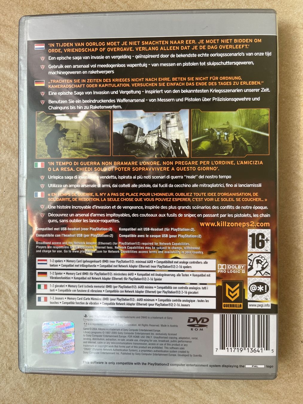 Sony Giochi: Jeu vidéo Killzone pour PLAYSTATION PS2 – Usato da Vernayaz venduto da Darkfrost 1