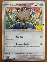 Pokemon Galarian Meowth Holo 30 Jahre (Versand gratis)