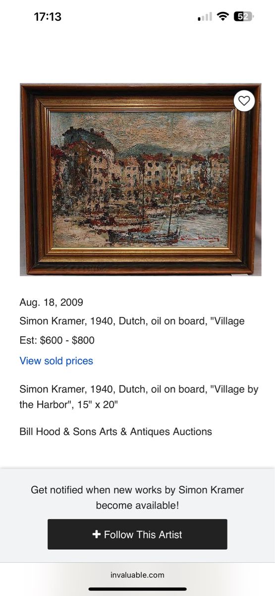 Gemälde: Ölgemälde Paris Strassenszene, Original, Simon Kramer – Gebraucht aus Glarus von KunstWerkEr-LS87 7