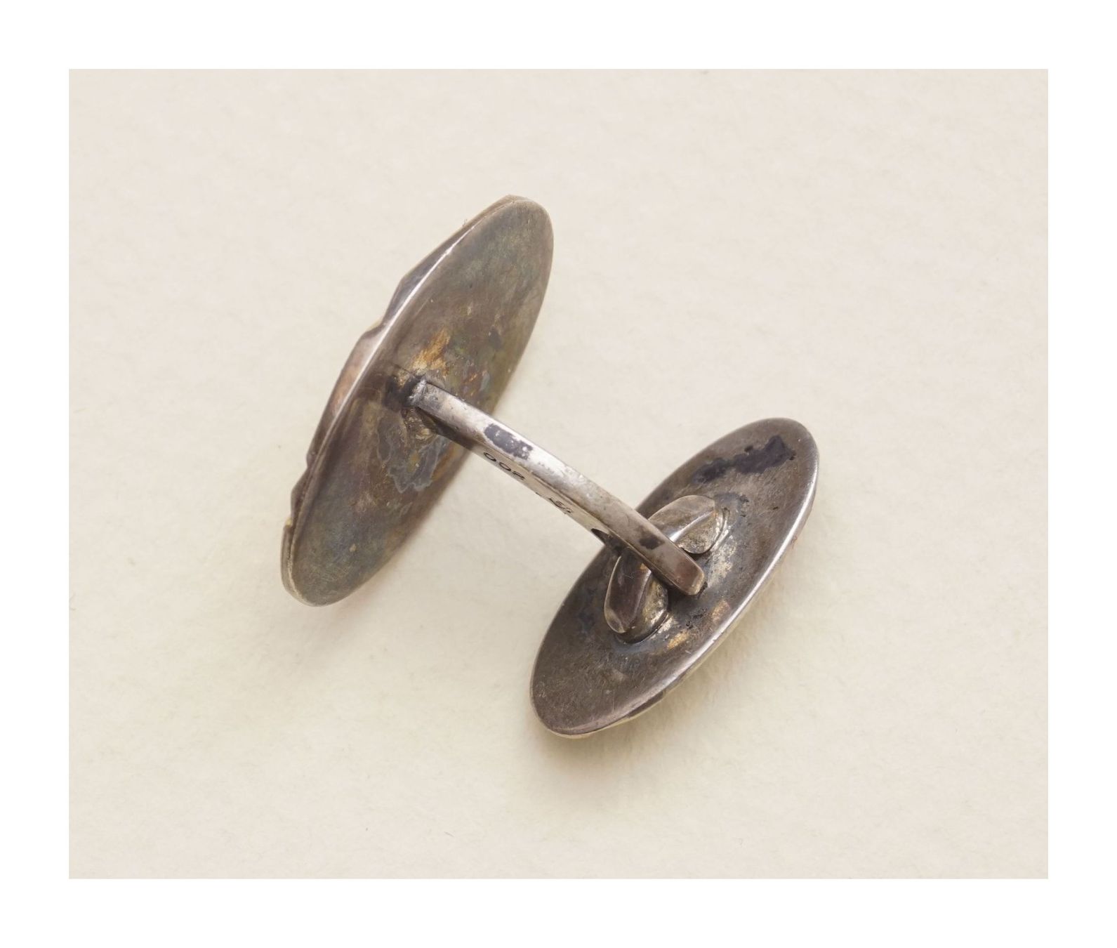 Gemelli: Manschettenknöpfe VINTAGE, Silber 800 – Usato da Flamatt venduto da samowarow 3