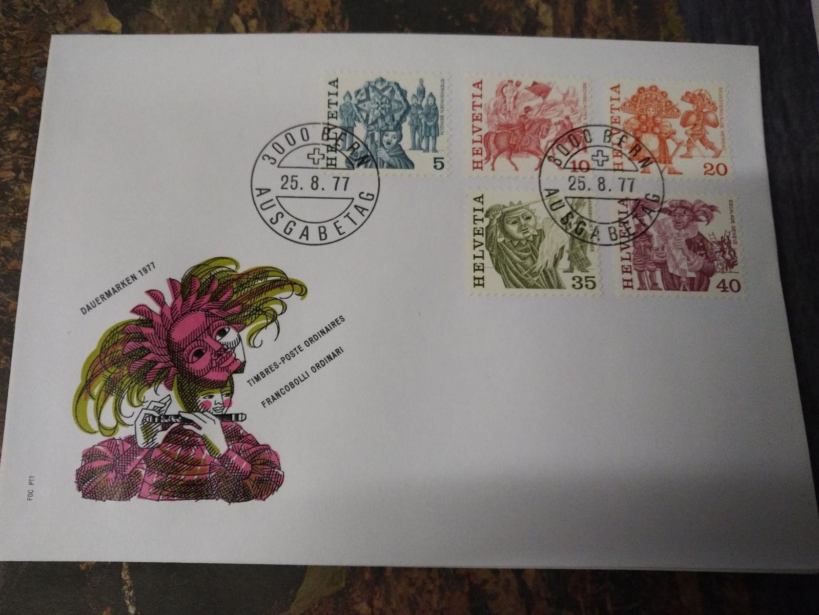 Alle Briefmarken: Dauermarken Fasnacht 1977 – Neu und originalverpackt aus Seltisberg von smi_x7rx