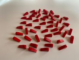 LEGO - 50 - ROTE - DACHSTEINE - 1 X 3