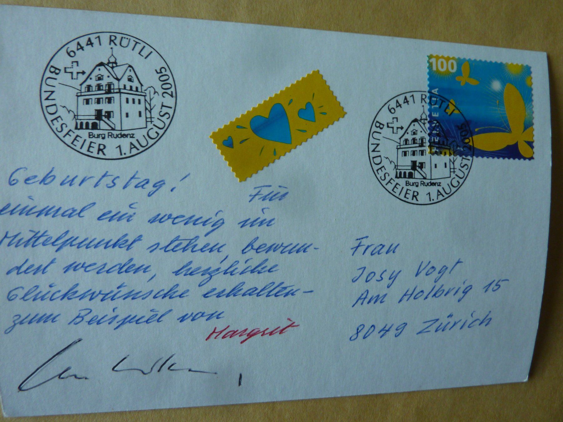 Cartoline postali: FOTOPOSTKARTE ORIGINAL MIT BRIEFMARKEN,  POSTSTEMPEL RÜTLI – Usato da Zürich venduto da Rrehsuah 1