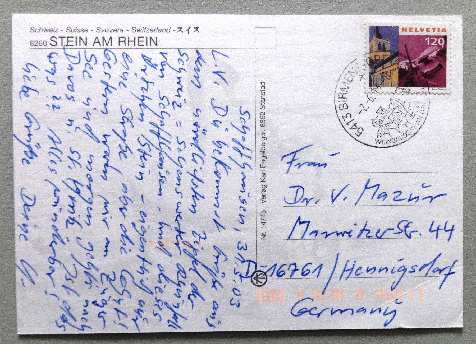 Cartoline postali: Stein am Rhein – Difettoso da Fétigny venduto da Billy2miny 1