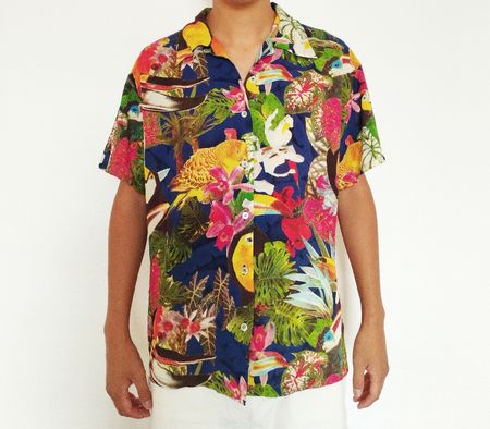 Pat Hogue exotic shirt - M