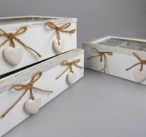 3 Aufbewahrungsboxen im Vintage Design für Teebeutel