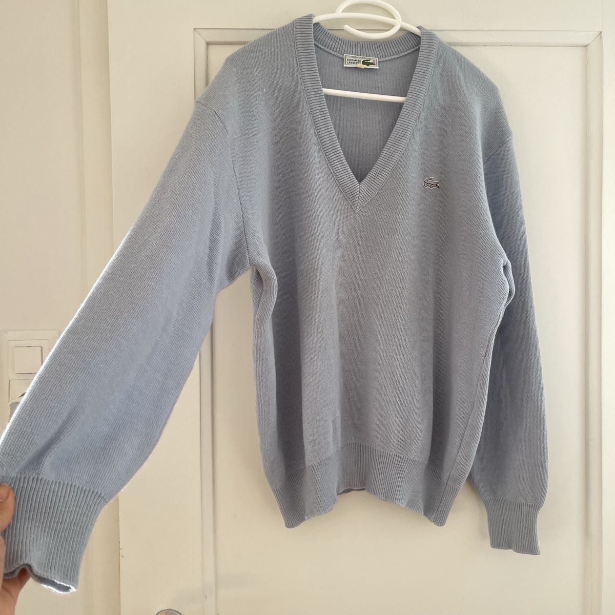 Lacoste Maglioni & Felpe: Vintage Lacoste V-Ausschnitt-Pullover, gr. 5, Hellblau – Nuovo (secondo la descrizione) da Bern venduto da dek_7bjd 2