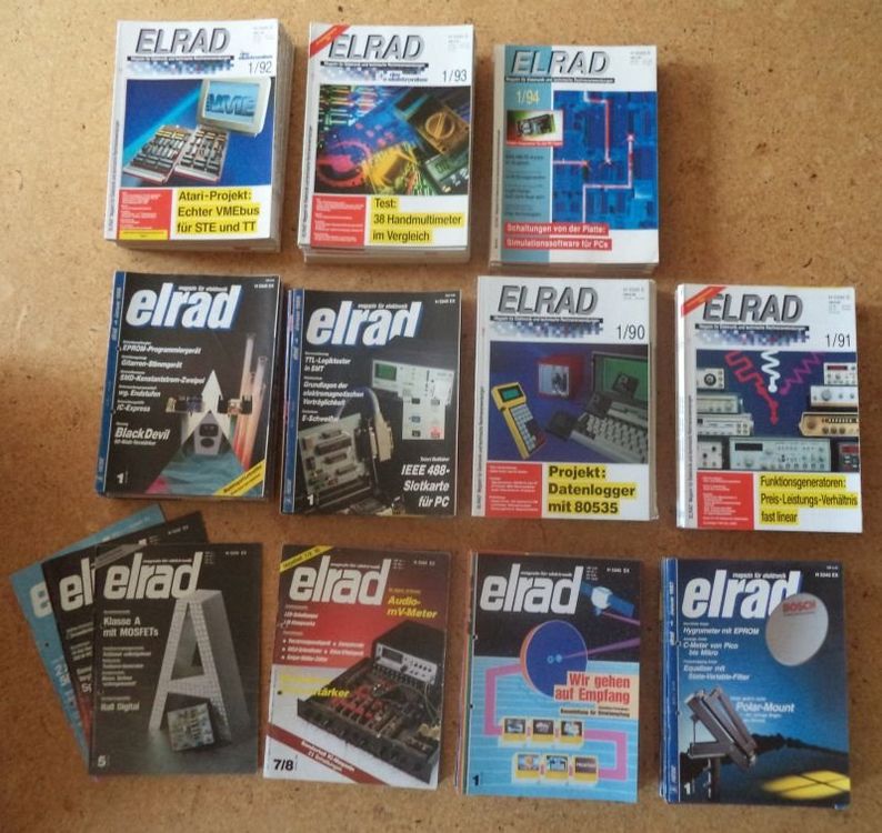 100 Elrad Elektronik Zeitschriften lückenlos 7/85 - 7/94 (Gebraucht) in ...