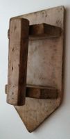 Antike Holz-Glättkelle, Handwerkerwerkzeug, Vintage Deko