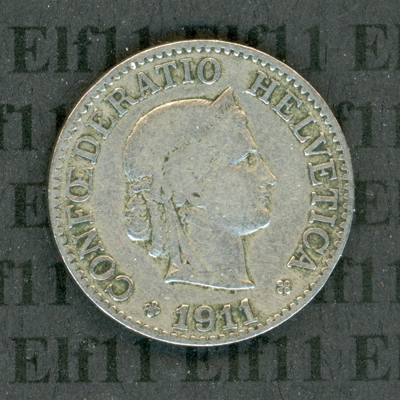Tutti le monete: CHF___0.10 1911 -ss 10 Rappen – Usato da Widnau venduto da Elf11
