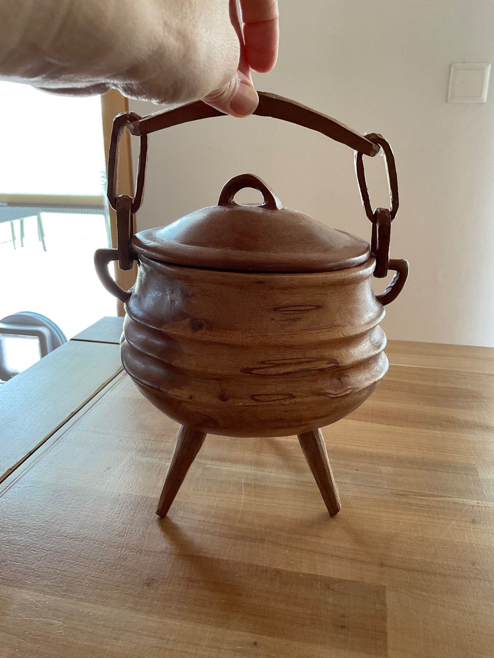 Pentole: Topf mit Deckel aus Holz – Usato da Rümlang venduto da euqinom16