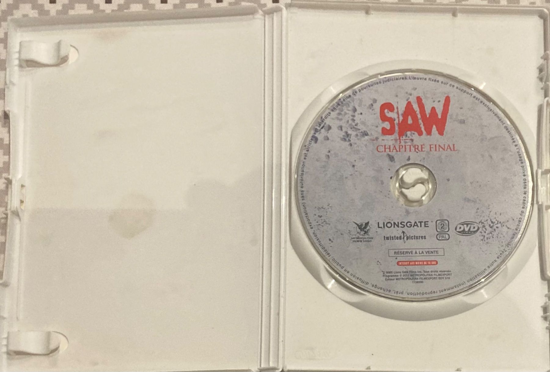 Tutti i DVDs: SAW (CHAPITRE FINAL) – Usato da Poliez-Pittet venduto da Newtown-Records 2