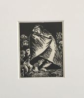 Ernst Barlach Original Holzschnitt "Die Schneckenhexe"