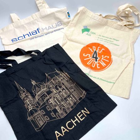 4 Stofftaschen Einkaufstaschen Tragetaschen