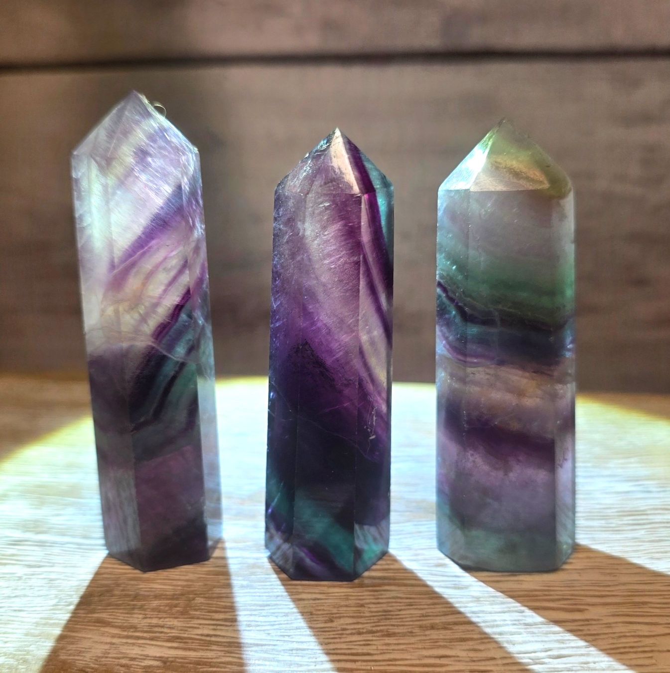 Minerali & Pietre curative: 3 Fluorit Obelisken 237g – Nuovo e nell'imballaggio originale da Matzingen venduto da Shay_Crystalz 1