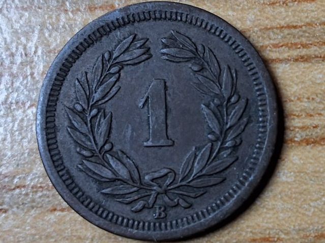 Tutti le monete: 1 Rappen 1876 - sehr schön! – Usato da Münchenstein venduto da purbach1 7