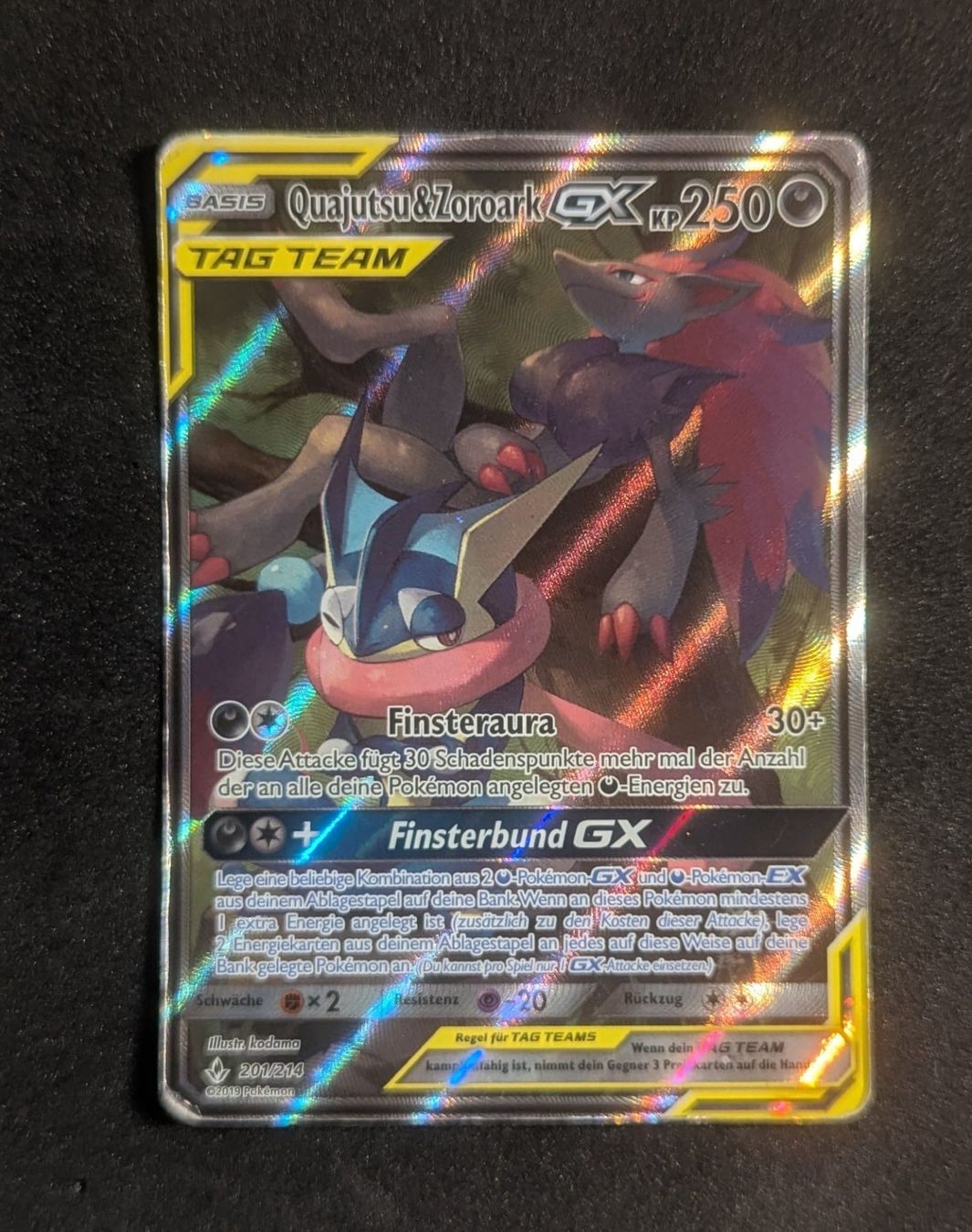 Pokémon Carte collezionabili: Greninja & Zoroark GX 201/214 DE – Usato da Zürich venduto da printz7