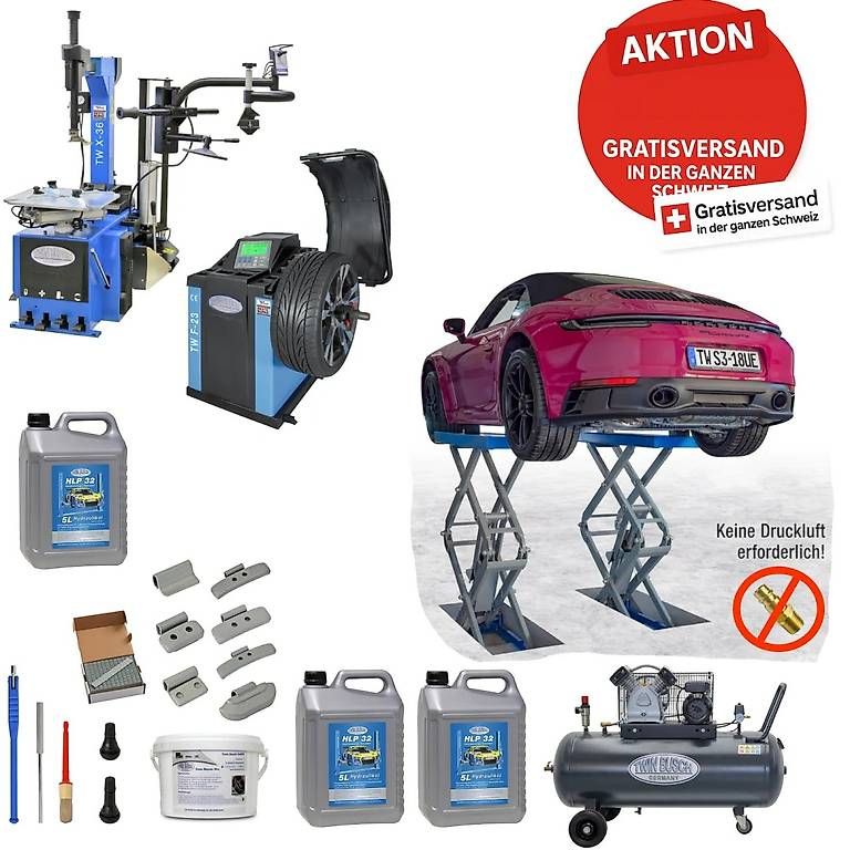 Twin Busch Piattaforme elevatrici & Crick: 2 Meter Scherenlift Unterflur Werkstatt Set Pro – Nuovo e nell'imballaggio originale da Rüthi (Rheintal) venduto da Toptool-3