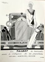 Talbot Cars Art Deco - Alte Werbung / Ancienne publicité1930
