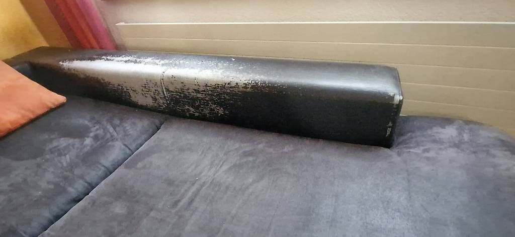 Divani: Sofa mit Sitzwürfel schwarz/orange – Usato da Willisau venduto da suppi89 1