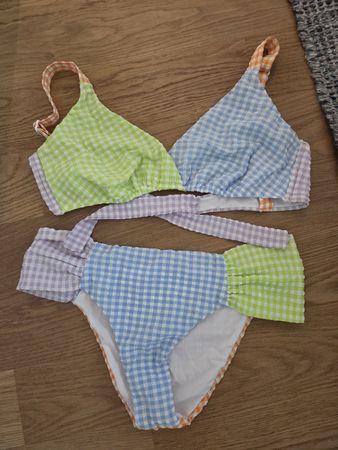 Bikini top & Hose, kariert, Sommer, Gr. L Calzedonia