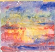 Karl Weber. Landschaft. Aquarell, links unten signiert.