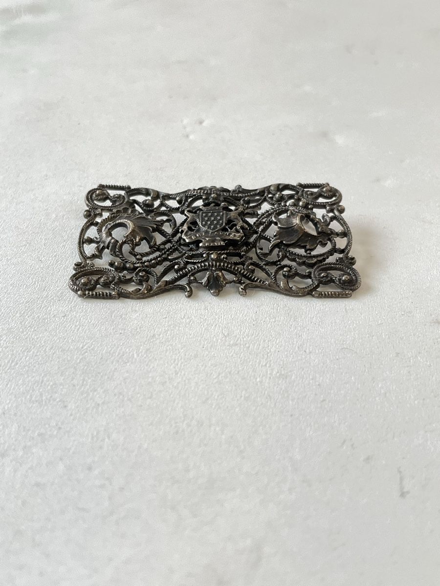Spille & Fermagli: Ancienne broche en filigrane, argenté  – Usato da Malleray venduto da Robot12 3