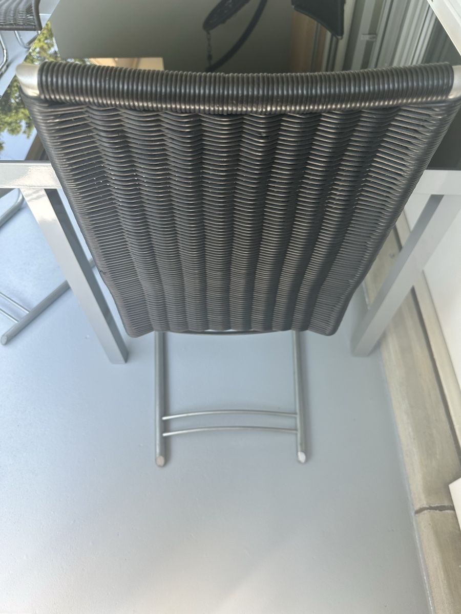 Sedie: 3 Rattanstühle Designer Schwarz/Silber – Usato da Zürich venduto da von_7vbl 6