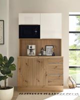 936 - Buffetschrank Küchen Buffet Premium 120cm Weiss Eiche