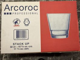 6 Arcoroc Trinkgläser Stack Up 32 cl neu in OVP
