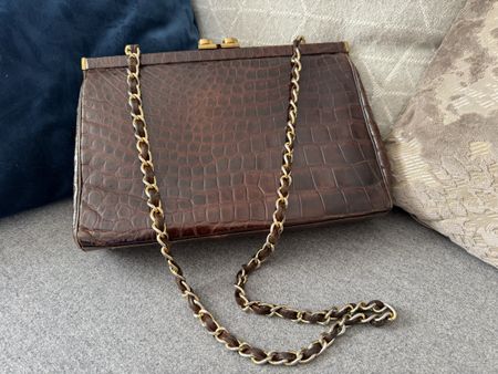 Sac vintage en cuir véritable