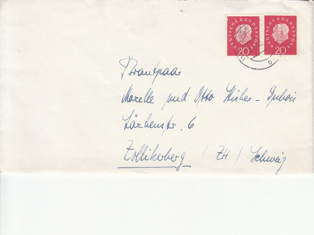 Tutti i francobolli: BRD 1959 - 1961, 6 Briefe – Usato da Bürglen TG venduto da StampGraf 5