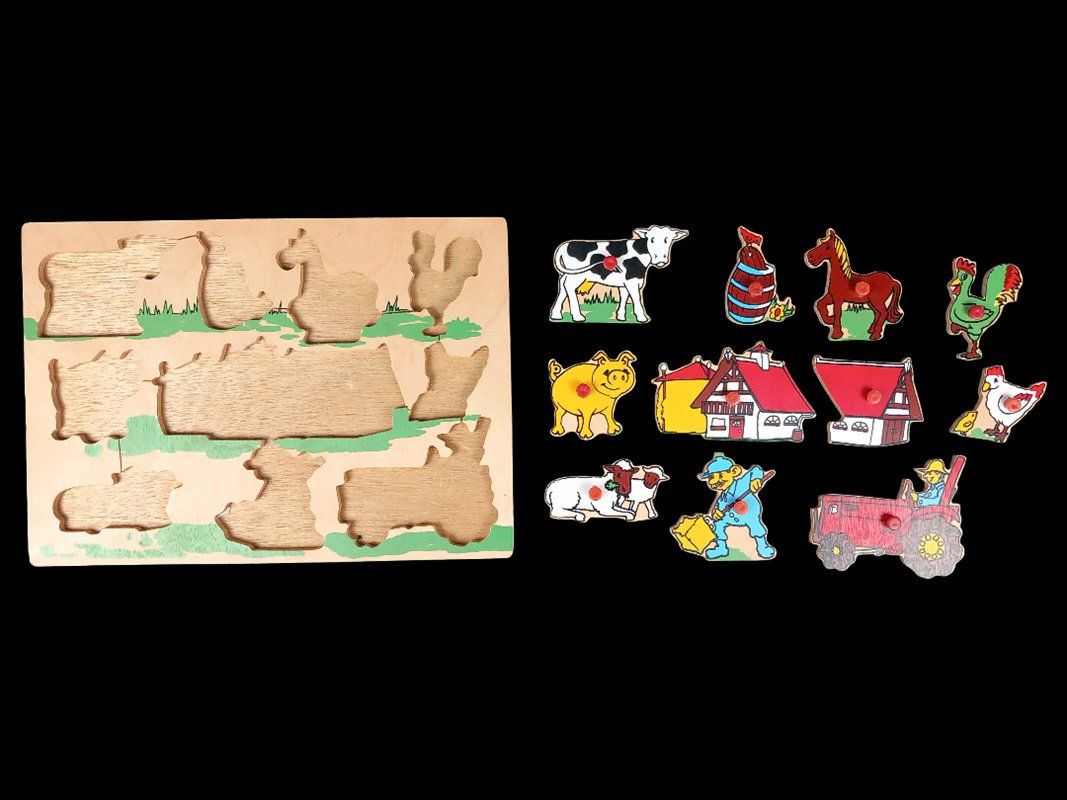 Eichhorn Puzzle: Holz-Steckpuzzle Bauernhof – Usato da Hünenberg venduto da Restwert_Zug 1